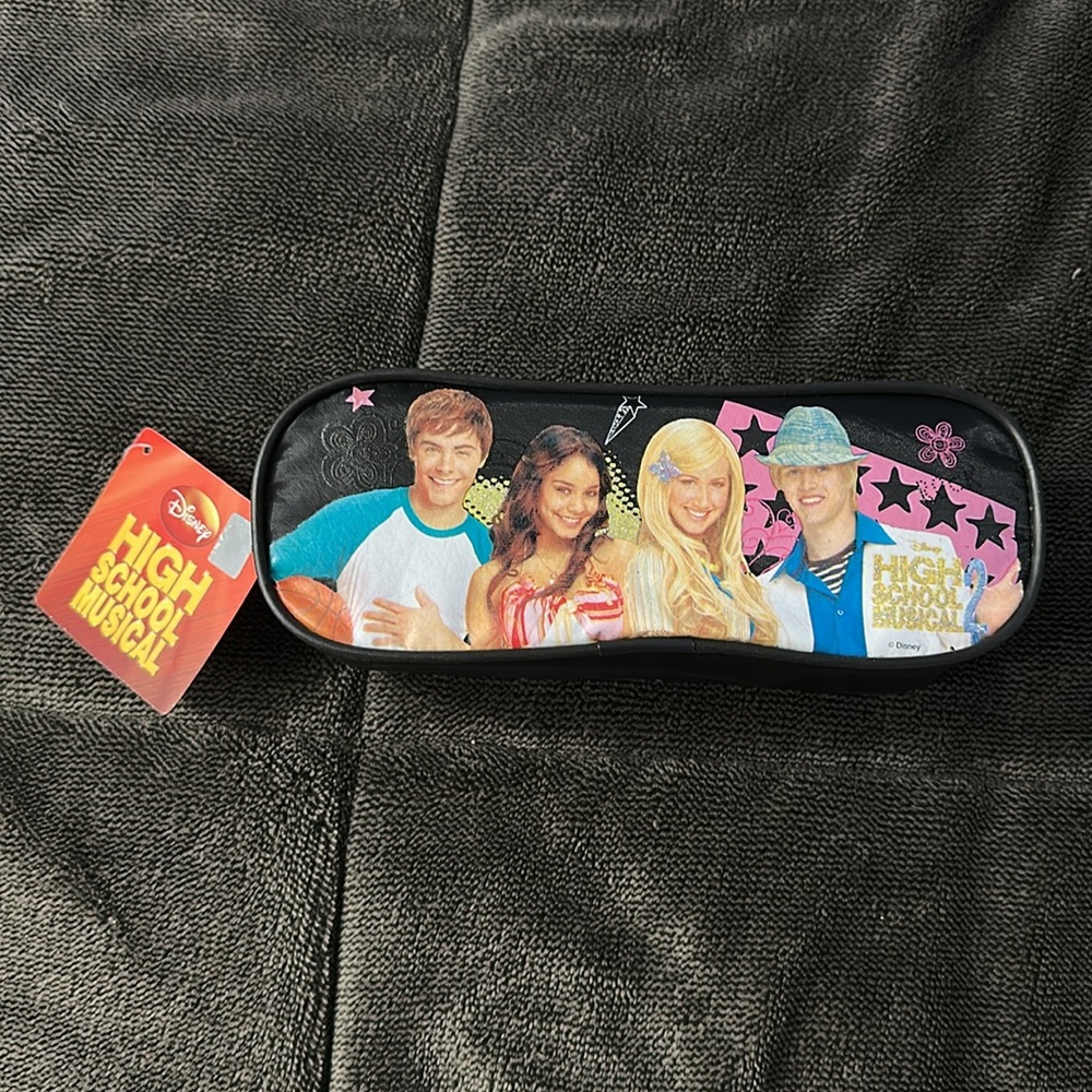 NWT Y2K Disney High School Musical 2 Black Pencil Case